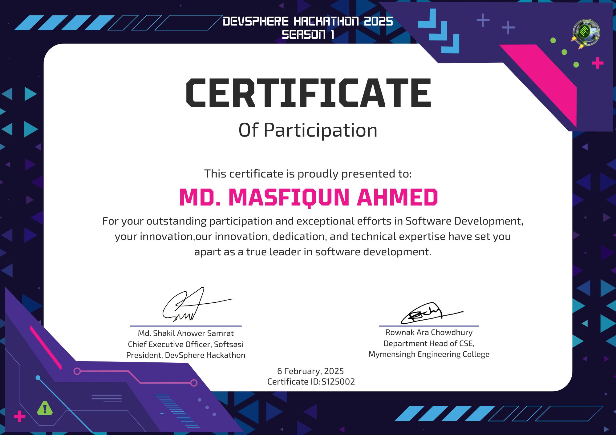 Verified Certificate S125002